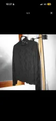ブラック レース タートルネック Tシャツ