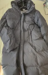 プーマ ブラック ロング ダウン アウター puma