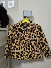 (キッズ) GAP ギャップ レオパード 女の子 スウェードジャケット 5歳