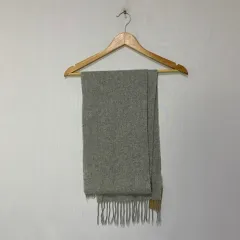 UNIQLO ユニクロ ヴィンテージ カシミア 100% グレー タッセル マフラー ストール ユニセックス