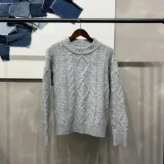 (85) エイトセカンズ レディース カジュアル ケーブル ケーブル編み ウール ラウンド ニット