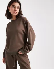 ブレーブソウル レディース アウター パーカー・スウェット シャツ スキューバ Brave Soul scubastyle sweatshirt in taupe トープ