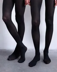 トップショップ レディース ボトムス レギンス Topshop 2 pack 50 denier tights Black ブラックのサムネイル