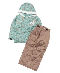 新品 marie claire ENFANTS/マリクレール アンファン 耐水圧5000mm 総柄 スノーウェア スノーボード スキーウェア 上下セット 145303