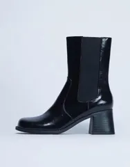 トップショップ レディース シューズ ブーツ・レインブーツ チェルシーブーツ チェルシー ブーツ ヒール Topshop Myra block heel chelsea boots Black ブラッのサムネイル