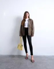 トップショップ レディース ボトムス レギンス Topshop full length leggings Black ブラックのサムネイル