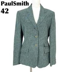 【極美品】 PaulSmith 麻テーラードジャケット 42 裏地転写花柄