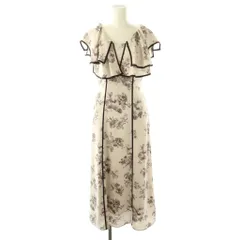 スナイデル SNIDEL 24AW ラッフルカラープリントワンピース ロング 0 アイボリー /DF ■OS