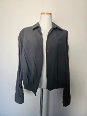 ブラック シャツ ブラウス 長袖 FREEサイズ