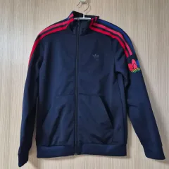 アディダス ネイビー 3本線 トラックジャージ