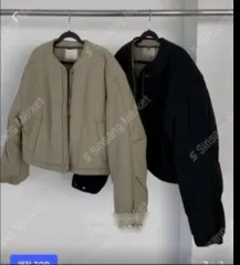 新品) シープスキン生地ジャケット アウター シープスキン裏地アウター シープスキンブルゾン シープスキンノーカラーアウター 冬ブルゾン