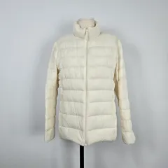 a0524 UNIQLO ユニクロ アイボリー アイ ウルトラ ライト 경량 グースダウン アウター