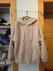 プーマ ボア フリース ジップアップパーカー L