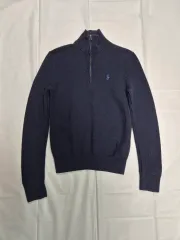 ポロ ハーフジップアップ ニット