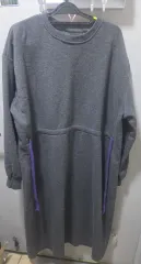 新品:)起毛ジーングレー ウエスト紐ONE PIECE