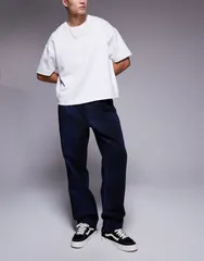 バンズ メンズ ボトムス カジュアルパンツ パンツ Vans authentic chino loose tapered plaid pants and dark Black ブラックのサムネイル