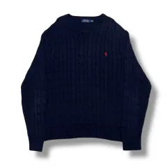 POLO Ralph Lauren メンズ ネイビ— ケーブルニット