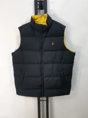 ポロラルフローレン ダウンベスト リバーシブル ブラック/イェロー