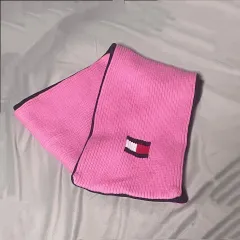 ほぼ新品 トミーヒルフィガー コットン フリース マフラー