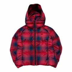 POLO RALPH LAUREN ポロラルフローレン ブラックポニー ダックダウン タータンチェック ショートダウン