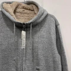 UNIQLO ボアスウェットフルジップアップ起毛フーディー