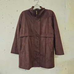 ヴィンテージ スウェード スタイル ハーフ ダッフル コート