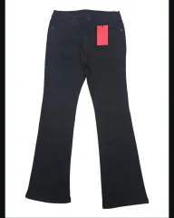 ブラック ブーツカット デニム ズボン