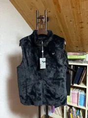 90 (S) ウール混 レディース ファー ベスト 新品