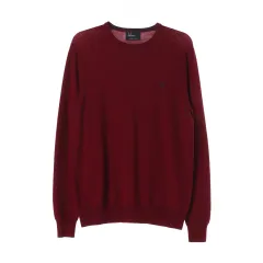 フレッドペリー メリノウール100% ロゴ刺繍 ラウンドネック ニット セーター