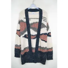 ZARA ザラ ニット カーディガン メンズ M コットン混 セーター NG11628