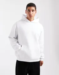 エイソス メンズ アウター パーカー・スウェット リラックスフィット ASOS DESIGN essentials relaxed fit hoodie WHITE ホワイト