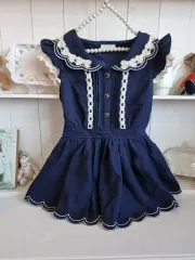 LIZ LISA (リズリサ) ネイビー セーラーカラー レース ワンピース