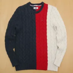 トミーヒルフィガー ケーブル編み ニット 100 T-3412