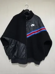 ナイキ ブラック キルティング フリース ボア ジャケット Mサイズ