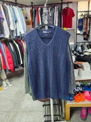 ポロラルフローレン ケーブルニット ベスト ネイビー (1398)