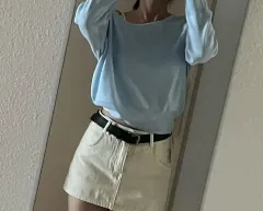 春コーデセット (ニット＋スカート(ベルトなし))