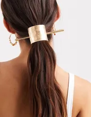 エイソス レディース アクセサリー ASOS DESIGN hair pin textured brushed gold tone GOLD ゴールドのサムネイル