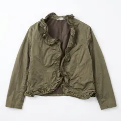 [G-5] カーキ ギャザーデザイン 薄手ブルゾン