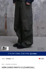 DIVE IN ベーアン カーゴパンツ チャコール ブラック 2