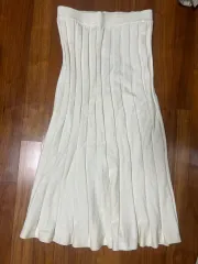 アイボリースカーフ プリーツスカート
