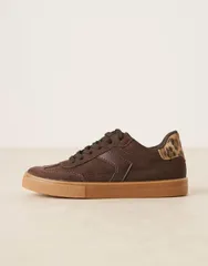 エイソス レディース シューズ スニーカー スエード レース ASOS DESIGN Drift lace up sneakers in chocolate suedette CHOCOLATE MIX チョコレート