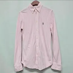 ラルフローレン レディース ニット Oxford（オックスフォード) ピンク ストライプ シャツ Sサイズ