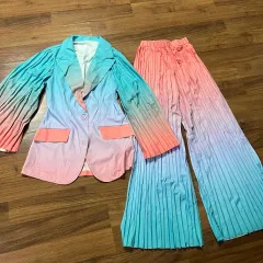 新品 ユニーク アコーディオン スーツ セットアップ (free)