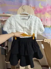 뽀송半袖ファーニット(定価48,000)新品