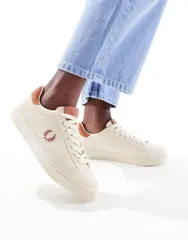 フレッドペリー レディース シューズ スニーカー スエード Fred Perry spencer suede sneakers in ecru Oatmeal オートミールのサムネイル