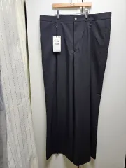 新品 ザラ ワイド ブラック パンツ