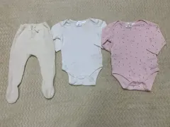 (まとめ売り) ZARA ザラ 赤ちゃん 服 ボディスーツ 2枚 & ズボン 1枚 (6-9ヶ月)
