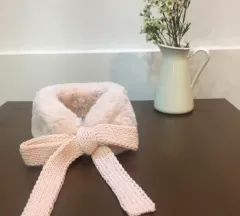 リボンマフラー ピンク