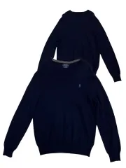POLO RALPH LAUREN ポロラルフローレン ネイビー Vネック ニット L