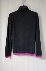 N Peal カシミア チャコール ピンク POINT タートルネック